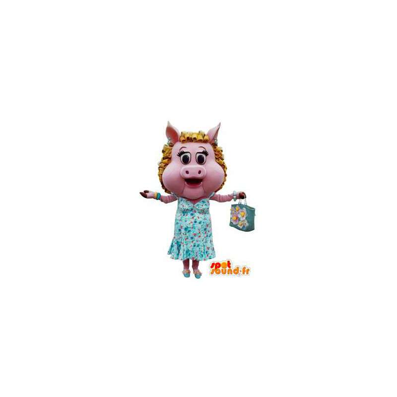 Mascot rosa Schlampe. Kostüm Peggy Schlampe - MASFR005782 - Maskottchen Schwein