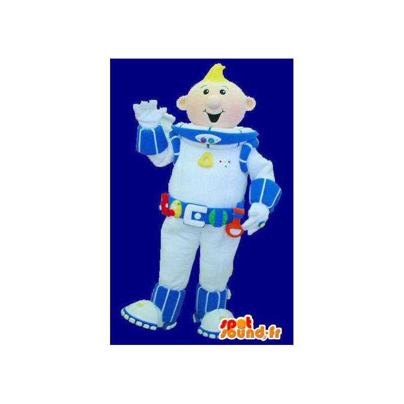 Blond astronaut maskot. Cosmonaut kostume - Spotsound maskot