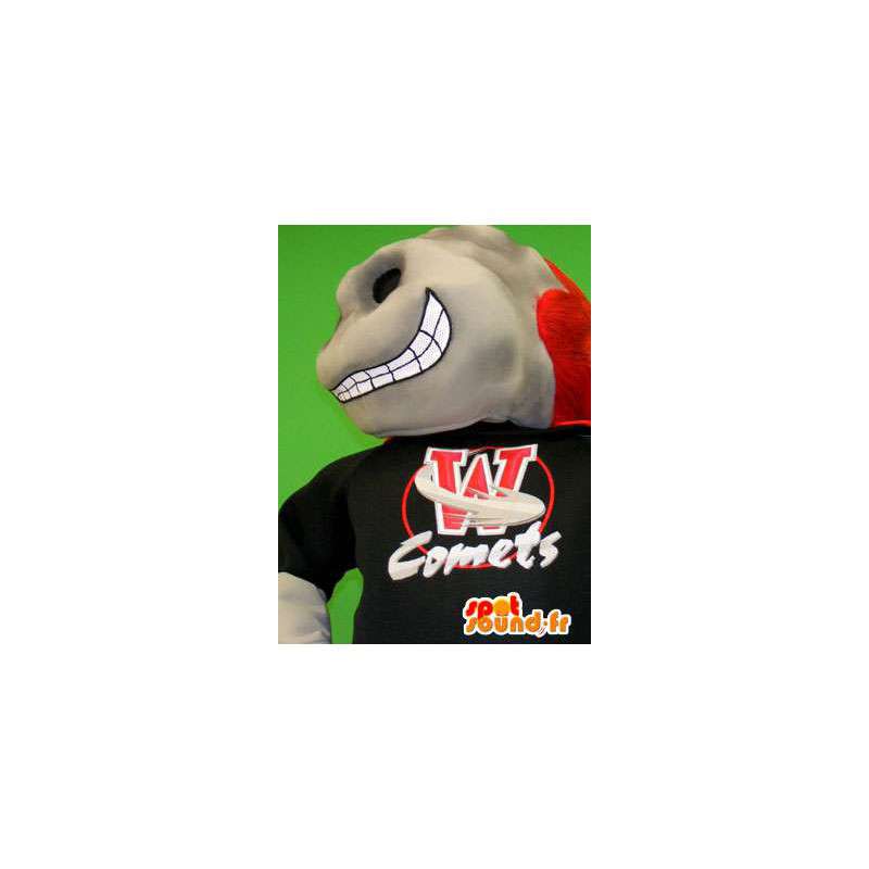 Mascot cometa gris y rojo. Traje Comet - MASFR005795 - Personajes famosos de mascotas