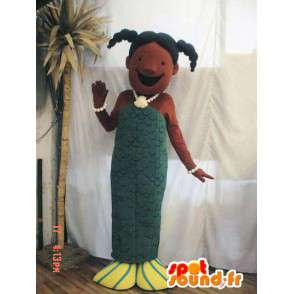 Mascot sirena verde. Sirena traje - MASFR005800 - Mascotas animales desaparecidas