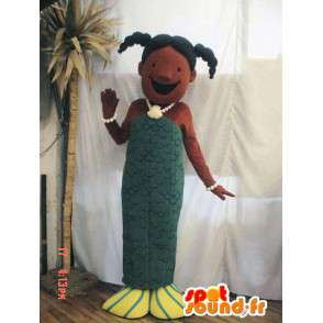 Mascot sirene verdes. traje da sereia - MASFR005800 - animais extintos mascotes