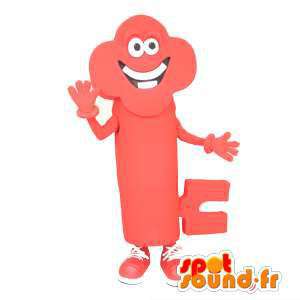 Red Key mascotte. Key Suit - MASFR005801 - mascottes objecten