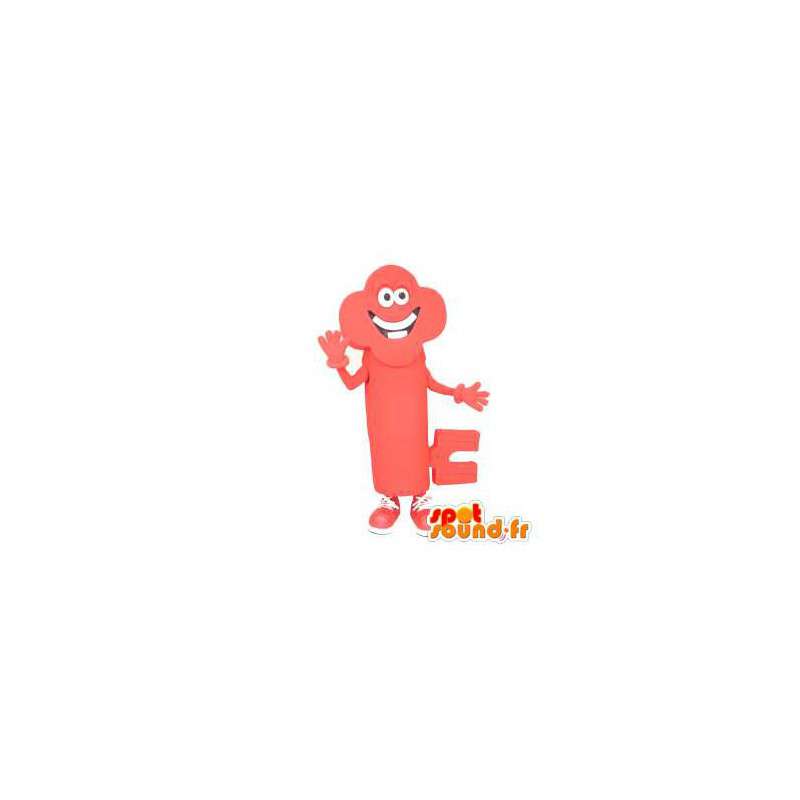 Mascot red key. Key costume - MASFR005801 - Mascots of objects