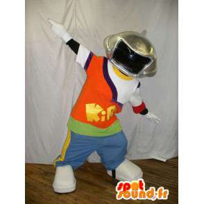 Mascote colorido com um capacete de astronauta - MASFR005802 - Mascotes homem