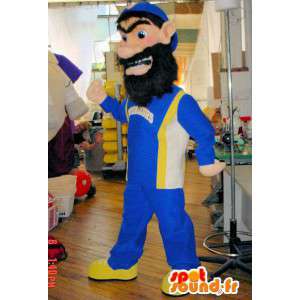 Mascot ogre do homem farpado em um treino. Costume barbudo - MASFR005804 - Mascotes homem