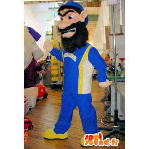 Mascot ogre, a bearded man in a tracksuit. Costume bearded - MASFR005804 - Human mascots