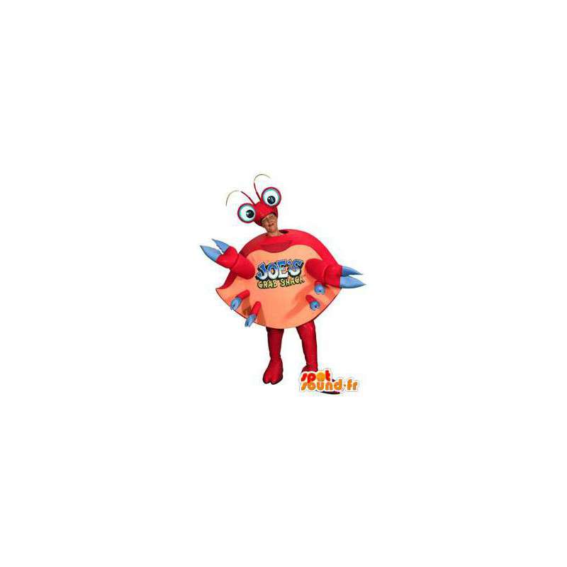 Mascote caranguejo vermelho e rosa. Costume Crab - MASFR005812 - mascotes Crab