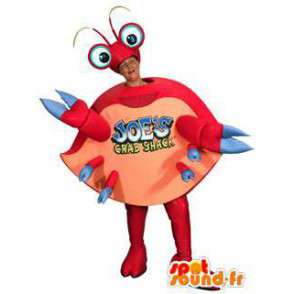 Mascotte de crabe rouge et rose. Costume de crabe - MASFR005812 - Mascottes Crabe