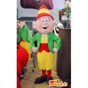 Mascotte de lutin multicolore. Costume de lutin - MASFR005814 - Mascottes Noël