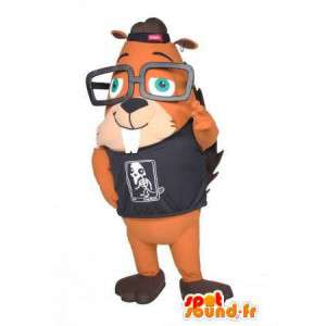 Eekhoorn mascotte bril. Eekhoorn Suit - MASFR005580 - mascottes Squirrel