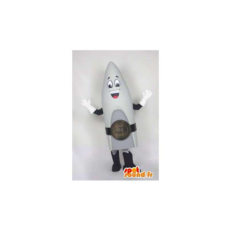 Mascot razzo grigio spazio. Razzo Costume - MASFR005584 - Mascotte di oggetti