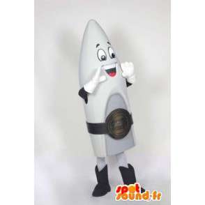 Mascot espacio gris de cohetes. Cohete de vestuario - MASFR005584 - Mascotas de objetos