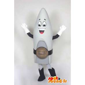 Mascot razzo grigio spazio. Razzo Costume - MASFR005584 - Mascotte di oggetti