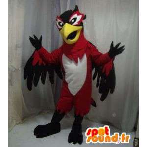 Mascot eagle, white bird, red and black - MASFR005619 - Mascot of birds