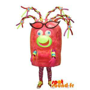 Pomarańczowy ptak maskotka, owłosione i kolorowe - MASFR005631 - ptaki Mascot