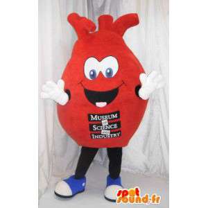 Mascot-vormig lichaam, rood hart. hart pak - MASFR005632 - Niet-ingedeelde Mascottes
