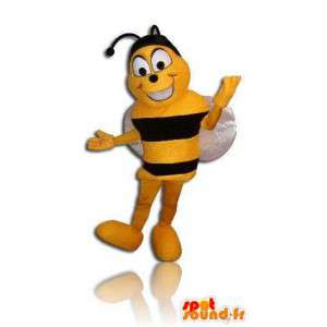 Mascot schwarz-gelbe Biene. Bienen-Kostüm