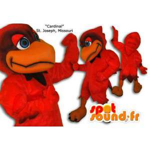 Maskot rød fugl av gigantisk størrelse. Bird Costume - MASFR005683 - Mascot fugler