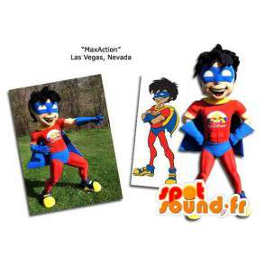 Gutt kledd i superhelt maskot - MASFR005686 - Maskoter gutter og jenter
