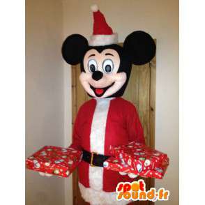 Mickey Maskottchen verkleidet als Santa Claus. Kostüm Mickey - MASFR005735 - Mickey Mouse-Maskottchen