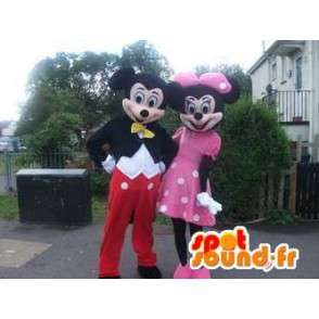 Maskottchen Mickey und Minnie Disney. Packung mit 2 - MASFR005741 - Mickey Mouse-Maskottchen