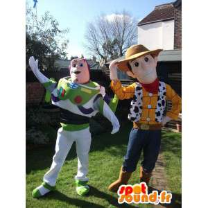 Mascotte de Woody et de Buzz l'éclair, personnages de Toy Story - MASFR005747 - Mascottes Toy Story