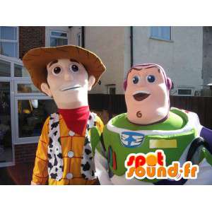 Mascotte de Woody et de Buzz l'éclair, personnages de Toy Story - MASFR005747 - Mascottes Toy Story