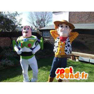 Mascotte de Woody et de Buzz l'éclair, personnages de Toy Story - MASFR005747 - Mascottes Toy Story