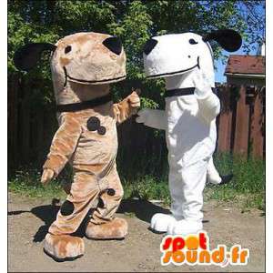 Mascot cane, marrone, bianco. Confezione da 2 tute - MASFR005807 - Mascotte cane