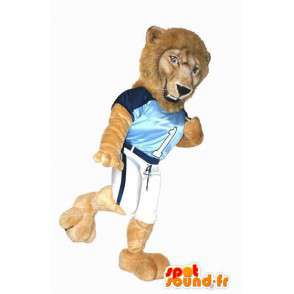 Lion mascot in sportswear. Lion costume - MASFR005920 - Lion mascots