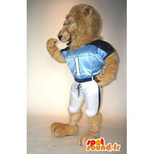 Lion maskot i sportsbeklædning. Lion kostume - Spotsound maskot