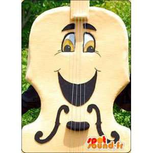 Viulu maskotti, jättiläinen basso. viulu Costume - MASFR005933 - Mascottes d'objets