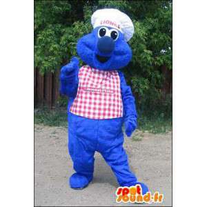 Blå Monster Mascot kokk. Chief Costume - MASFR005945 - Maskoter monstre