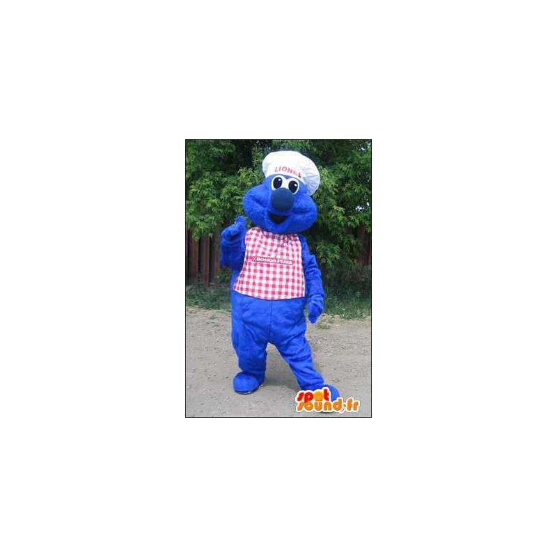 Blu mostro cuoco mascotte. Costume Capo  - MASFR005945 - Mascotte di mostri