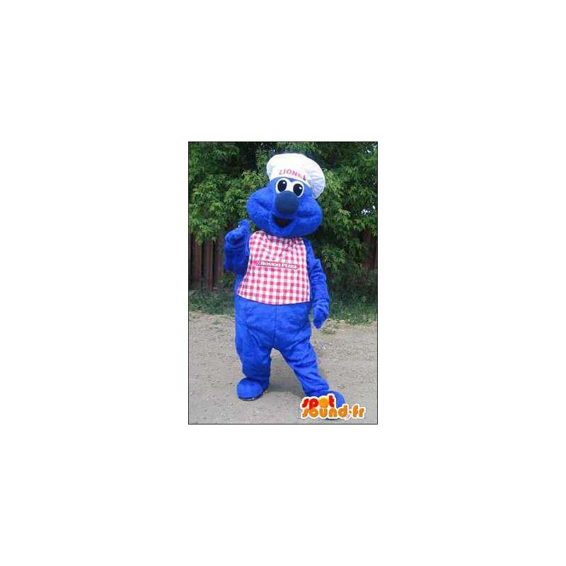 Blue Monster Mascot kokki. Chief Costume - MASFR005945 - Mascottes de monstres