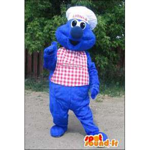 Blue monster Maskot kuchař. Chief Costume - Maskoti monster - MASFR005945 - SpotSound.fr