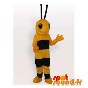 Mascotte geel en zwart bij. wesp kostuum - MASFR006021 - Bee Mascot