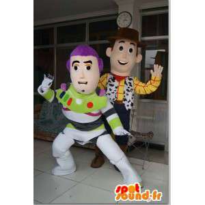 Mascot Woody and Buzz Lightyear, Toy Story - MASFR006026 - Mascots Toy Story
