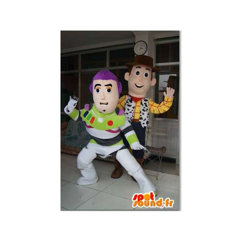 Maskotti Woody ja Buzz Lightyear, Toy Story merkkiä - MASFR006026 - Toy Story Mascot