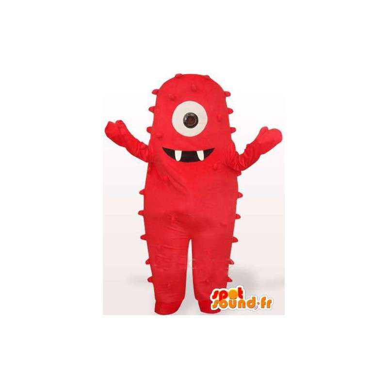 Red mascotte aliena. Costume rosso mostro - MASFR006029 - Mascotte di mostri
