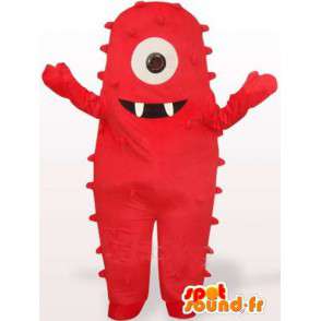 Red mascotte aliena. Costume rosso mostro - MASFR006029 - Mascotte di mostri