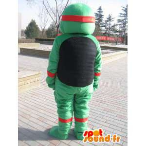 Ninja mascotte tartaruga, tartaruga famoso cartone animato - MASFR006063 - Famosi personaggi mascotte