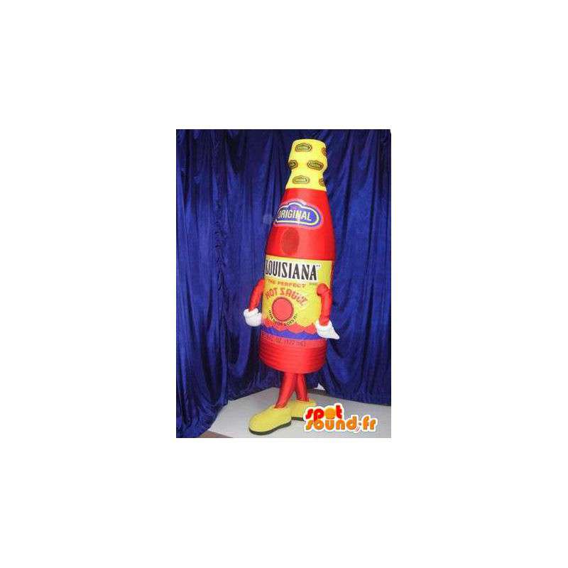 Mascotte de bouteille de sauce piquante - MASFR005821 - Mascottes Bouteilles