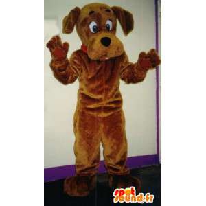茶色の犬のマスコット、カスタマイズ可能-MASFR005822-犬のマスコット