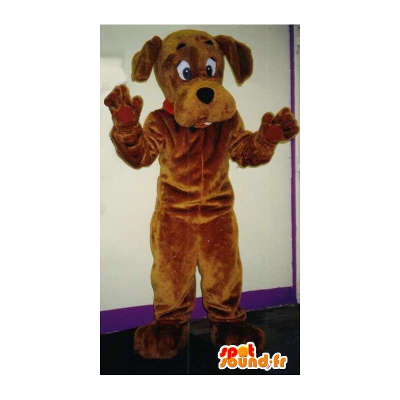 茶色の犬のマスコット、カスタマイズ可能-MASFR005822-犬のマスコット