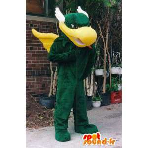 Griffin mascot green and yellow. Costume Griffin - MASFR005825 - Missing animal mascots