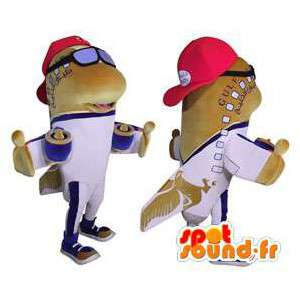 Mascot plane with a cap and glasses - MASFR005826 - Mascots of objects