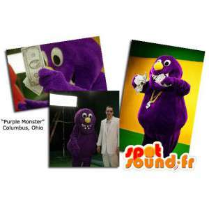 Paarse monster mascotte. Monster Costume - Monster mascottes - MASFR005848 - SpotSound.fr
