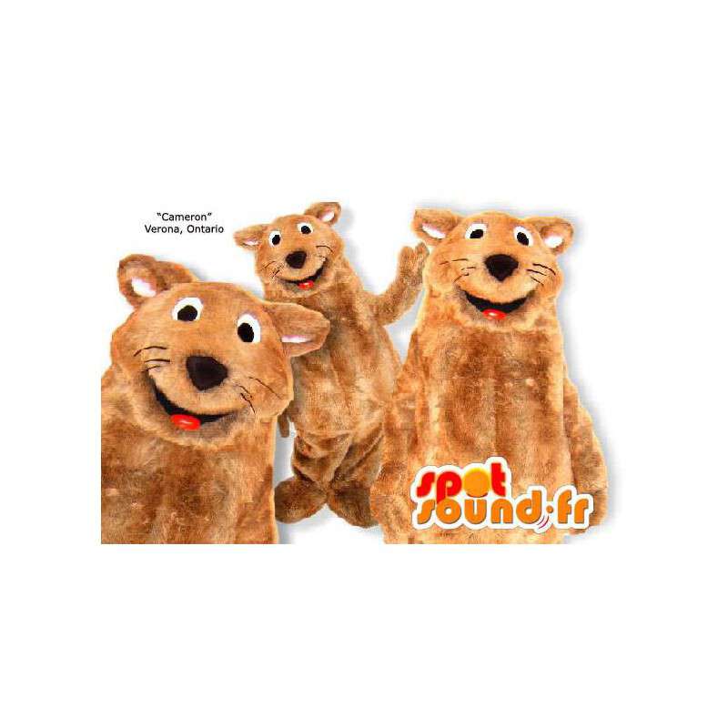 Mascot lontra marrone. Costume lontra - MASFR005863 - Mascotte dell'oceano