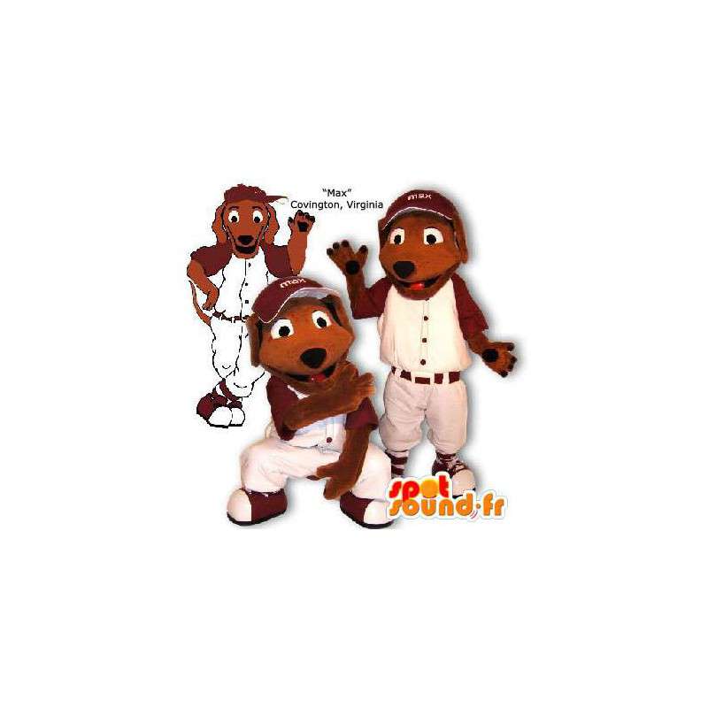 Koira maskotti baseball asu. Baseball Costume - Koiran maskotteja - MASFR005864 - SpotSound.fr
